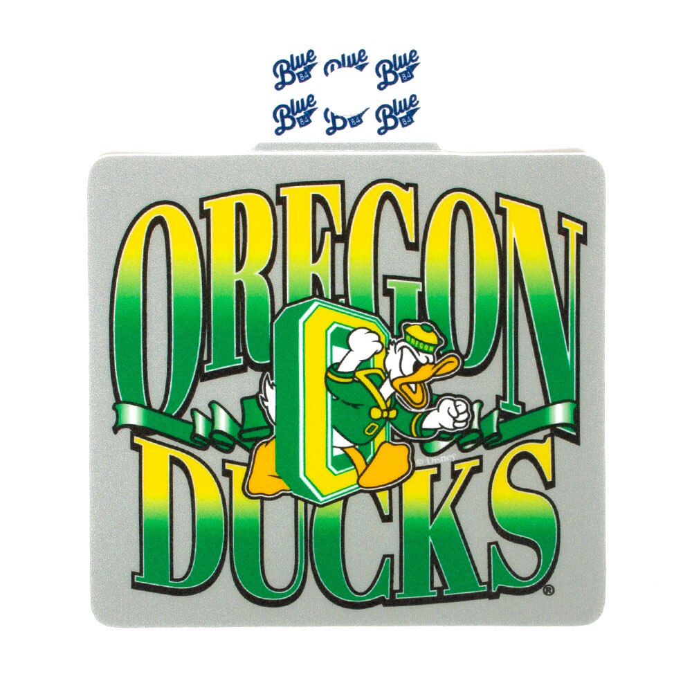 DTO, Blue 84, Grey, Stickers, Home & Auto, 3"x4", Slate, 90's style, Ribbon design, Oregon Ducks, 985527